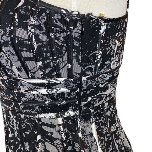 JS Collections Fit and Flare Net Overlay Dress - Picture 7 of 10